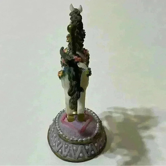 K's Collection Carousel Horse Figurine 4-3/4" tall Purple Roses - Picture 5 of 9